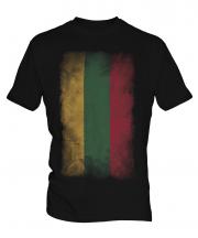 Lithuania Faded Flag Mens T-Shirt