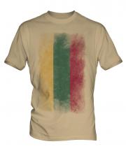 Lithuania Faded Flag Mens T-Shirt