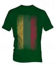 Lithuania Faded Flag Mens T-Shirt