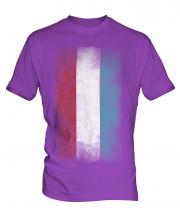Luxembourg Faded Flag Mens T-Shirt
