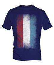 Luxembourg Faded Flag Mens T-Shirt