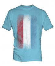 Luxembourg Faded Flag Mens T-Shirt