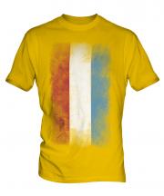 Luxembourg Faded Flag Mens T-Shirt