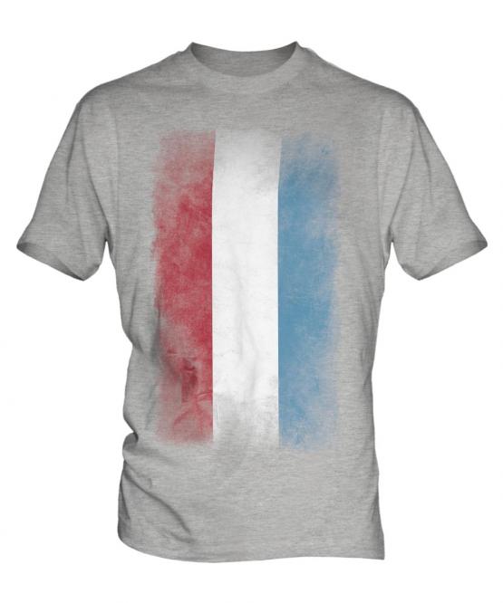 Luxembourg Faded Flag Mens T-Shirt