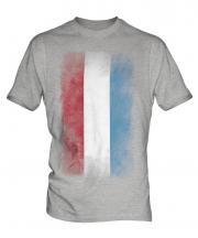 Luxembourg Faded Flag Mens T-Shirt