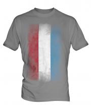 Luxembourg Faded Flag Mens T-Shirt