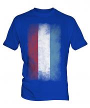 Luxembourg Faded Flag Mens T-Shirt