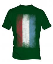 Luxembourg Faded Flag Mens T-Shirt