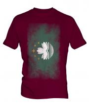 Macau Faded Flag Mens T-Shirt
