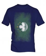 Macau Faded Flag Mens T-Shirt