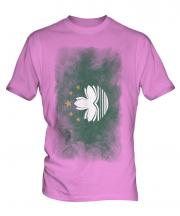 Macau Faded Flag Mens T-Shirt