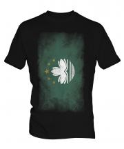 Macau Faded Flag Mens T-Shirt
