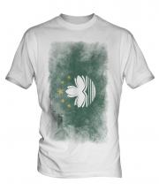 Macau Faded Flag Mens T-Shirt
