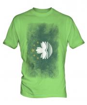 Macau Faded Flag Mens T-Shirt