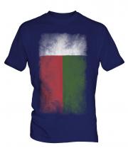 Madagascar Faded Flag Mens T-Shirt