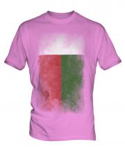 Madagascar Faded Flag Mens T-Shirt