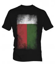 Madagascar Faded Flag Mens T-Shirt