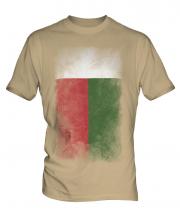 Madagascar Faded Flag Mens T-Shirt