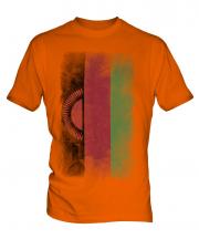 Malawi Faded Flag Mens T-Shirt