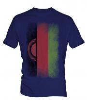 Malawi Faded Flag Mens T-Shirt