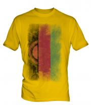 Malawi Faded Flag Mens T-Shirt