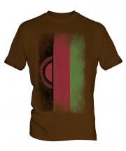 Malawi Faded Flag Mens T-Shirt