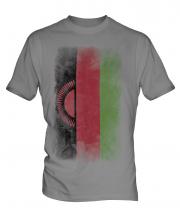 Malawi Faded Flag Mens T-Shirt