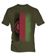 Malawi Faded Flag Mens T-Shirt