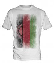 Malawi Faded Flag Mens T-Shirt