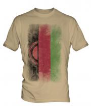 Malawi Faded Flag Mens T-Shirt