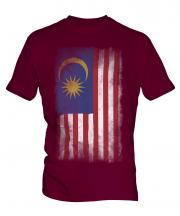 Malaysia Faded Flag Mens T-Shirt