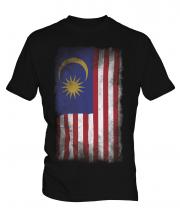Malaysia Faded Flag Mens T-Shirt