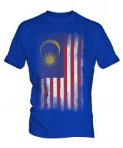 Malaysia Faded Flag Mens T-Shirt