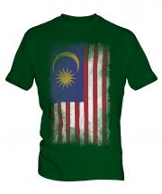 Malaysia Faded Flag Mens T-Shirt
