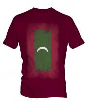 Maldives Faded Flag Mens T-Shirt