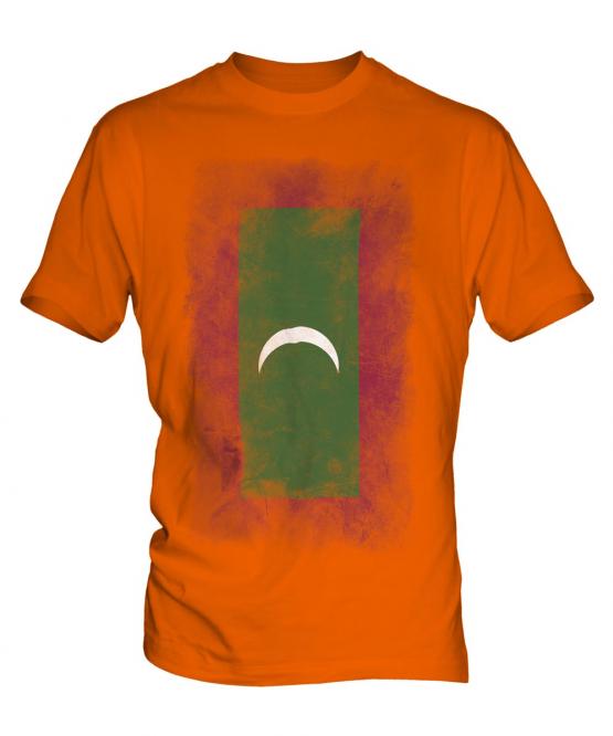 Maldives Faded Flag Mens T-Shirt