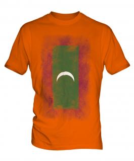 Maldives Faded Flag Mens T-Shirt