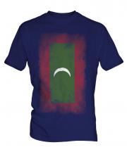 Maldives Faded Flag Mens T-Shirt