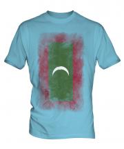Maldives Faded Flag Mens T-Shirt