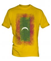 Maldives Faded Flag Mens T-Shirt