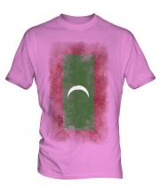Maldives Faded Flag Mens T-Shirt