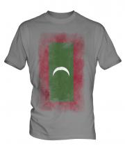 Maldives Faded Flag Mens T-Shirt