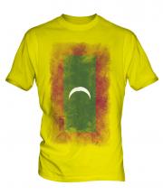 Maldives Faded Flag Mens T-Shirt