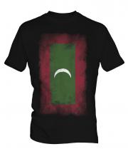 Maldives Faded Flag Mens T-Shirt