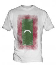 Maldives Faded Flag Mens T-Shirt