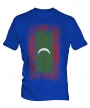 Maldives Faded Flag Mens T-Shirt