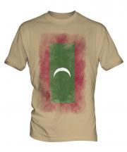 Maldives Faded Flag Mens T-Shirt