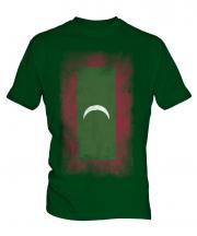 Maldives Faded Flag Mens T-Shirt