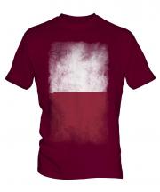 Malta Faded Flag Mens T-Shirt