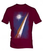 Marshall Islands Faded Flag Mens T-Shirt